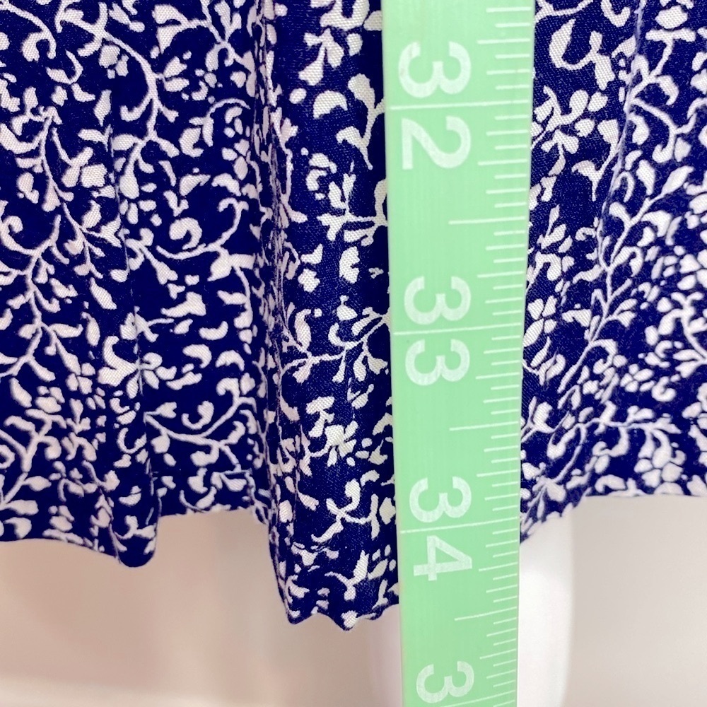 Old Navy navy and White smocked long sleeve A-Line Dress - Picture 9 of 11